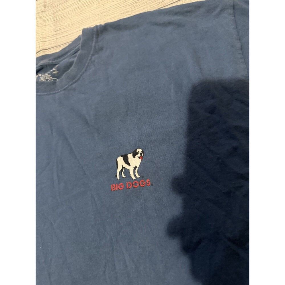 VTG Y2K 2007 Big Dogs BBQ Barbecue Rules T Shirt Size XL Blue - Picture 3 of 7